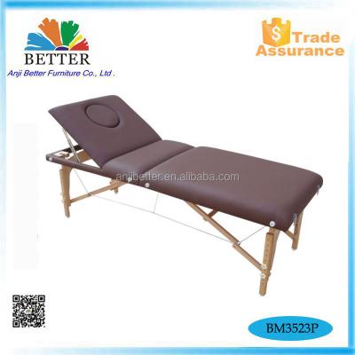 China Handheld Portable Japanese Wooden Massage Table Memory Foam for sale