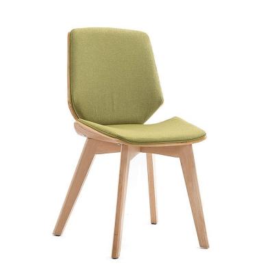 China Modern High Quality New Design Canvas Fabric Dining Chair Dining Room With Beech Wood Legs for sale