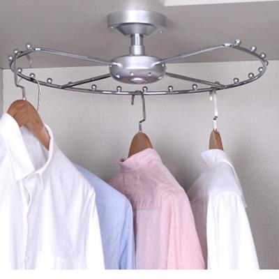 China Metal Contemporary Promotional Wardrobe Bedroom Rack Rotating Top Loading Hanger In Dressing Room Corner for sale