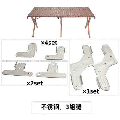 China Contemporary Outdoor Picnic Table Folding Egg Roll Set Stainless Steel Connection Accessories for sale