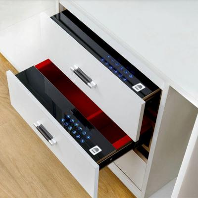 China Cold Rolled New Password Office Accessories Factory Supply Steel Open Fingerprint Drawer Cold Rolled Smart Drawer for sale