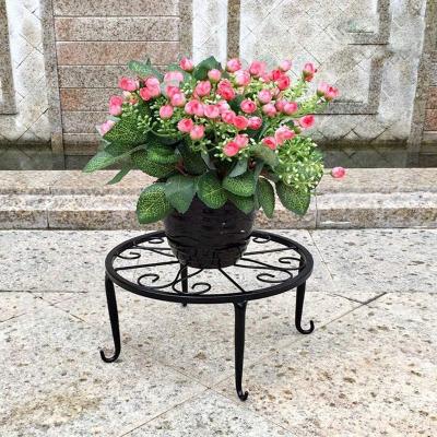 China Modern Popular Round Metal Indoor and Outdoor Rustproof Container Stand Home and Garden Decoration Display Stand Plant Flower Pot Sta for sale