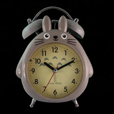 China LUMINOVA Totoro Animal Shaped Double Bell Table Alarm Clock for sale