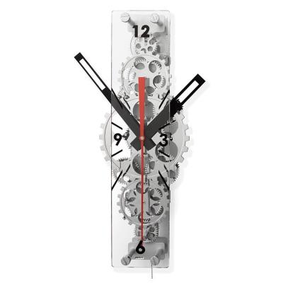 China Moving Home and Office Gear Wall Clock with Glass Cover, Decorative Clock for sale