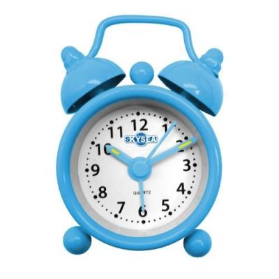 China Kids Cute Twin Bell Daily Use Mini Alarm Clock Metal Clock for sale