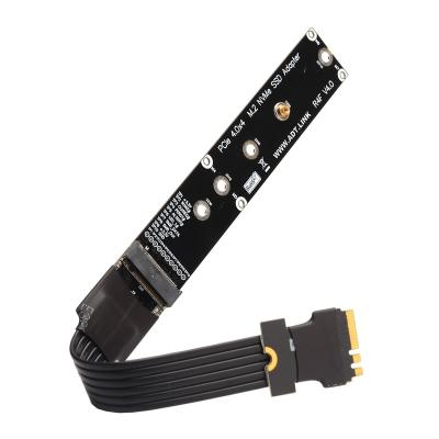 China Hot New M.2 WiFi A.E Key To M.2 NVMe M Key PVC+Copper ADT SSD 4.0 Extension Cable Supplement Adapter PCIe4.0 x1 Riser Card High Speed ​​Adapter for sale