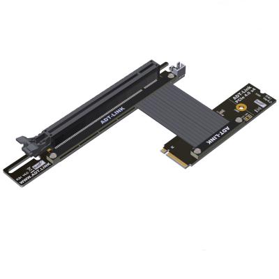 China Newest M.2 NGFF NVMe PVC+Copper SSD to PCI-E 4.0 x16 Riser Supplement Jumper Gen 4 GPU PCIe4.0 x4 64G/s Graphics Card Riser Cable ( M-SSD key) for sale