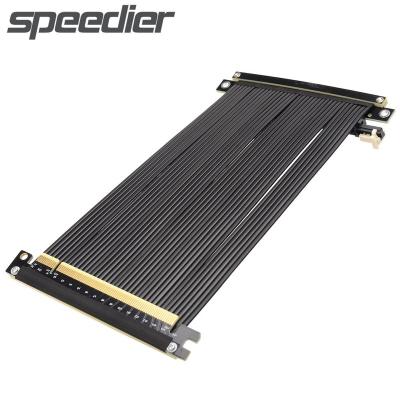 China PCIe x16 Graphics Video Card to PCIe x16 Slot Extension Cable for ITX PCIe 4.0 x16 Black Riser Cable RTX3090 Graphics Gen4 Video Cards Flexible Extension Cable High Speed ​​Risers PCI-E 4.0 for ITX A4 for sale