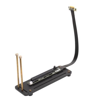 China PVC+Copper PCI-E Gen4 DIY Kickstand External Built-in Graphics Cards Extension Cable Bracket Baseboard For PCIE 4.0 x1 to x16 Riser Cable for sale