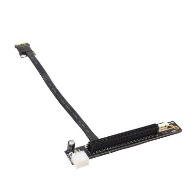 China PVC+Copper WiFi 3.0 X16 M.2 Desktop Network Card PCIe Wireless Adapter to A.E Key Riser Cable NGFF M.2 WiFi Extender Card with 6 Pin Power for sale