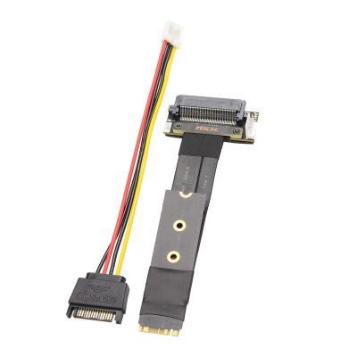 China PVC+Copper U2 Interface SFF-8639 (U.2) to M.2 NVMe NGFF Key-M M2 Adapter Riser Card PCIE 3.0 x4 Ribbon Supplement Data Cable for U.2 NVME SSD for sale