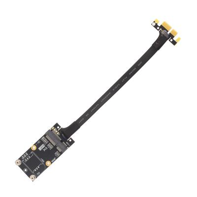 China PVC+Copper Add On Cards PCI Express 3.0 x1 to Mini PCIe Extension Cable Riser Card PCIe Gen3 1x Adapter (Minicard) to Audio mPCIe LAN Cards for sale