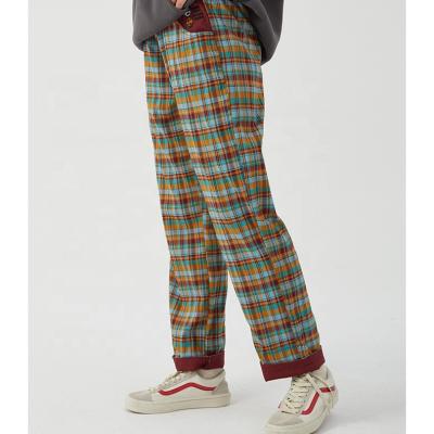 China 2021 high quality unisex high quality unisex plaid street wear wholesale new fashion fashionable casual pants for men for sale