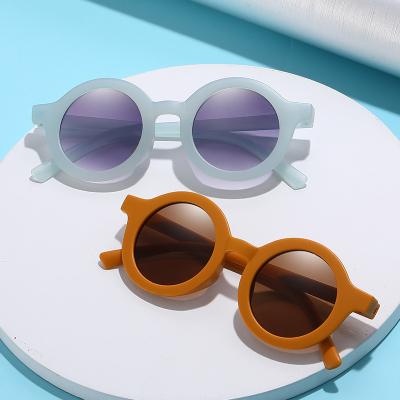 China 3108 New Arrival 2022 Oval Kids Colorful Sunglasses Kids Frames Plastic Eyewear For Girls And Boys UV400 for sale