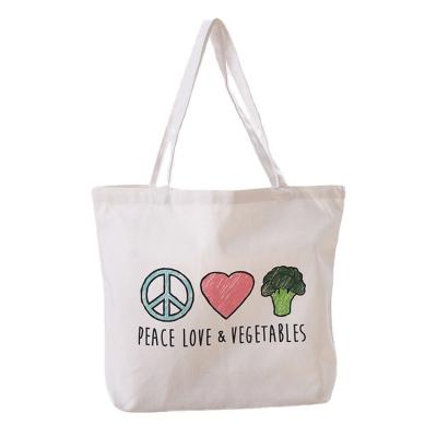 China High Quality Eco Friendly Recycled Printing Cotton Customized Canvas Tote Duffel Bag With Handle for sale