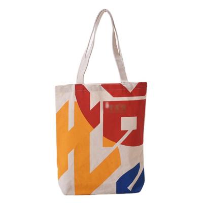 China Promotional Eco Friendly OEM Recycle Shoulder Grocery Sling Shopping Bag Cotton Canvas Tote Bag With Rope Handle for sale