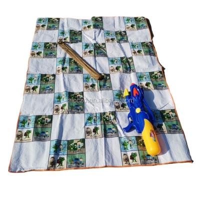 China Custom Logo Camping Outing Portable Waterproof Picnic Beach Mat For Kids for sale