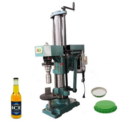 China 2021 New Beer Food Bottle Ring Semi Automatic Pull Crown Capping Machine for sale