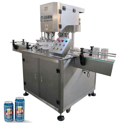 China Automatic Food Beer Can Sealing Machine Tin Can Aluminum Beverage Bottle Can Sealing Machine for sale