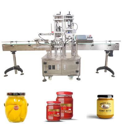 China Automatic Food Jam Canned Glass Fruit Jar Twist Off Cap Vacuum Capping Machine for sale