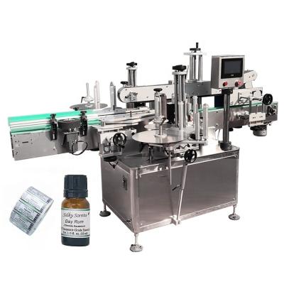 China Automatic Bottles Flat Adhesive Sticker Double Sides Food Round Labeling Machine for sale