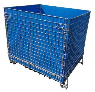 China Logistics Transport Warehouse Wire Mesh Container With High Quality Hollow Sheet for sale