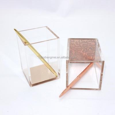 China Durable Promotional Acrylic Stationary Desktop Pen Holder for sale