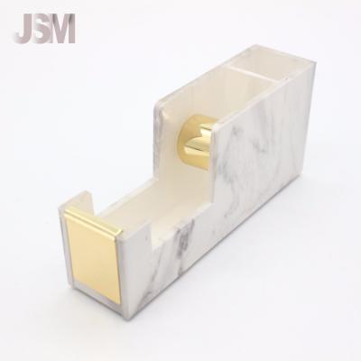 China Durable Durable Stationery Gift Plastic Strip Acrylic Marble Dispenser With Single Pen Holder for sale