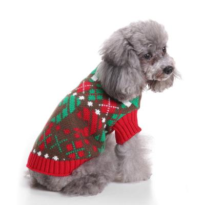 China Sustainable Wholesale Dog Clothes Pet Apparel Christmas Tree Sweater Knit Christmas Dog Sweaters Sweatshirts Lovely Para Perros Mascota for sale