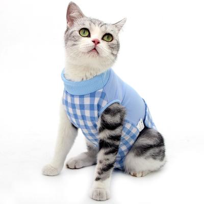 China Viable High Quality Costume Cat Accessories Amazon Top Seller Cotton Pet Clothing Cat Clothes For Surgery Recovery for sale