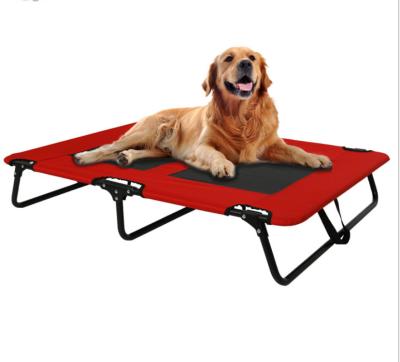 China Detachable Breathable Mesh Puppy Bed Summer Cooling Sleep Travel Camping Folding Mat Outdoor Cooling Camp Elevated Dog Bed for sale