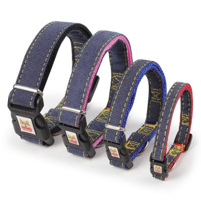 China Viable Factory Wholesale Custom Logo Adjustable Nylon Collar De Perro Luxury Dog Harness Set Pet Collars and Leashes for sale