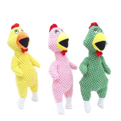 China Popular Small Pet Animals Squeaky Toys Pets Chicken Plush Toy Interactive Screaming Dog Toys for sale