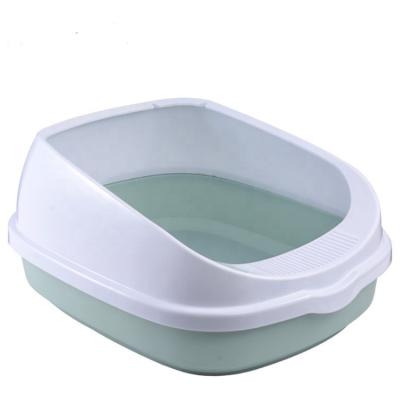 China Anti Toilet Cat Box Cat Tray Scoop Kitten Clean Pet Splatter Cats Bin Pet Plastic Viable Toilet Bedpan for sale