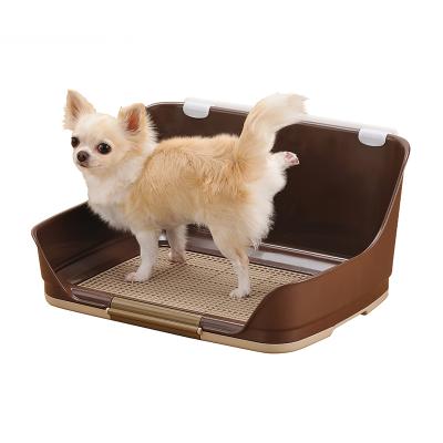 China Wholesale Detachable Plastic Stocked Puppy Poop Tray For Small Chihuahua Dogs Indoor Potty Cleaning Portable Dog Toilet for sale