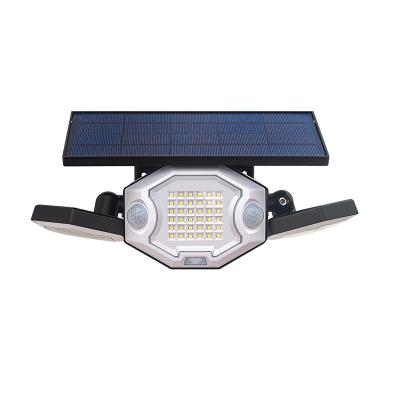 China Morden ODM Best Solar Power Motion Sensor Lights Outdoor Security Lamp with 3 heads waterproof 65 for garden led sensor lights for sale