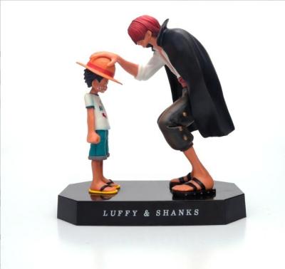 China Hot Sale Handcrafted Sraw Hat Luffy Red Hair 10th Generation Doll One Piece Ornament for sale