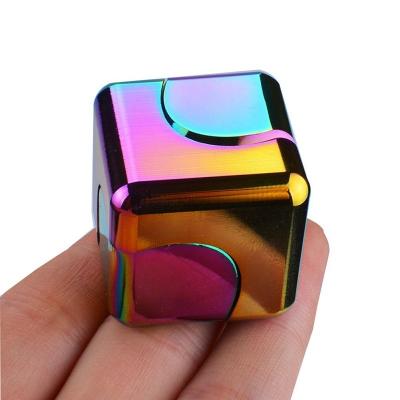 China 3D MODEL Dazzle Color Square Spinner Decompression Cube Spinner Toy For Adults Anxiety Stress Spinning Relief for sale