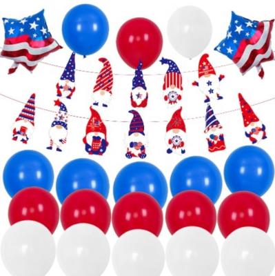 China Wholesale Decorative Eco Fourth Of July Party Latex Foil Balloons for sale