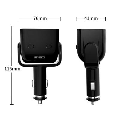 China QC 3.0 Quick Charger 12/24V USB Charger Converter 5V/3.1A Double Car Cigarette Lighter Socket Splitter Adapter Fast With Voltage Diagnose Display for sale