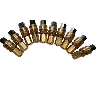 China Hose Lines Connect Brass Hydraulic Fittings Kzd Quick Release Connector Set 1/4