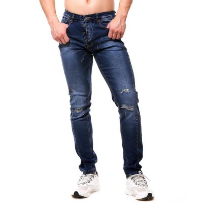 China 2020 New Autumn Style Spring Classic Design High Quality Men's Breathable Stretch Straight Casual Ripped Jeans for sale