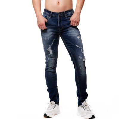 China Breathable Spring Fashion Men's Tear Drop Design Slim Casual Street Style Jeans for sale