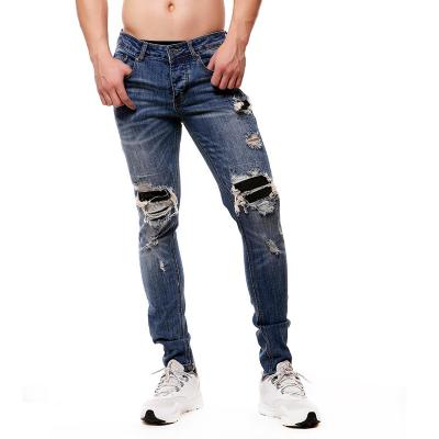 China 2020 Spring Breathable New Arrival Damaged Hole Design Men Fashion Casual Straight Skinny Jeans for sale