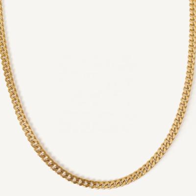 China New Stylish Elegant Silver 925 18K Gold Plated Minimalist Tasty Flat Rope Chain Necklace for sale