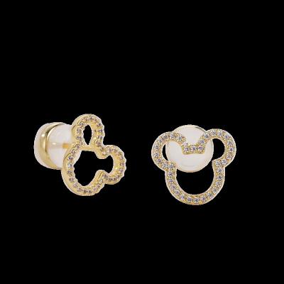 China 925 Cute Wholesale Silver Stud Earrings For Cute Girls Stud Earrings Cute Girls Bear Women Cartoon Fine Jewelry for sale