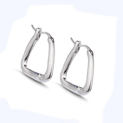 China TRENDY fashion fine jewelry 925 silver unique design style minimalist circle earrings for women for sale