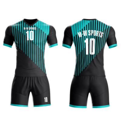 China Shirts & Full Dropshipping Soft Sublimation Print Sports Wear Custom Quality Football Jersey Set for sale