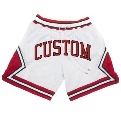 China Direct Sales Antibacterial Summer Factory Fresh Breathable Embroidery Man Basketball Custom Loose Shorts for sale