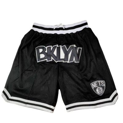 China Summer Antibacterial Fashionable Mens Shorts Embroidery Streetwear Team Basketball Empty Shorts for sale